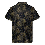 Chinese Koi Carp Pattern Print Men's Short Sleeve Shirt