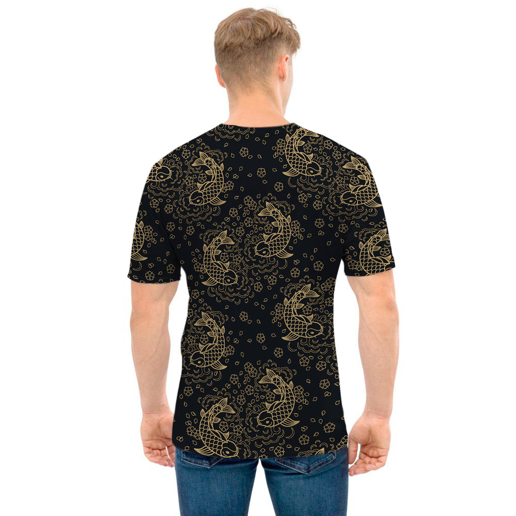 Chinese Koi Carp Pattern Print Men's T-Shirt