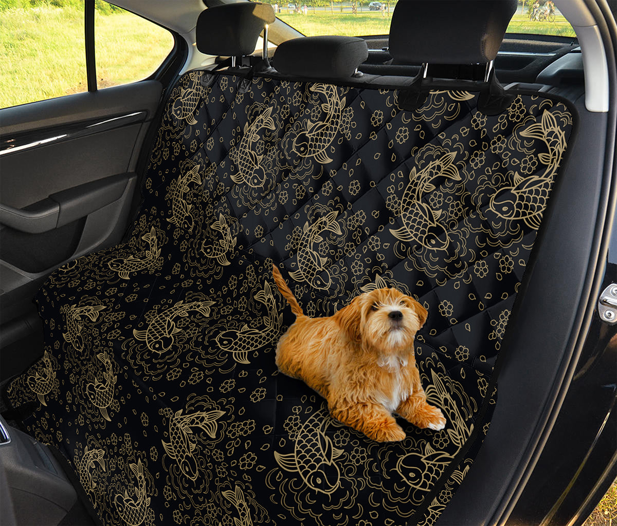 Chinese Koi Carp Pattern Print Pet Car Back Seat Cover