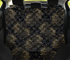 Chinese Koi Carp Pattern Print Pet Car Back Seat Cover