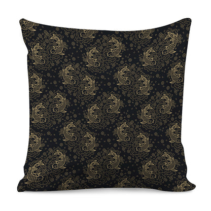 Chinese Koi Carp Pattern Print Pillow Cover