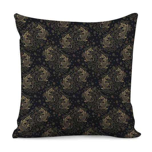 Chinese Koi Carp Pattern Print Pillow Cover