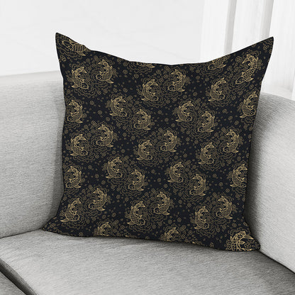Chinese Koi Carp Pattern Print Pillow Cover