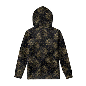 Chinese Koi Carp Pattern Print Pullover Hoodie