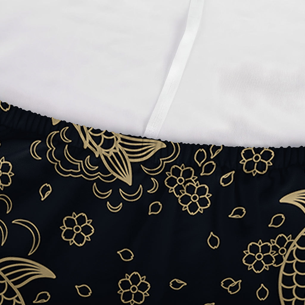 Chinese Koi Carp Pattern Print Sofa Cover
