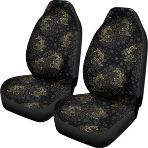 Chinese Koi Carp Pattern Print Universal Fit Car Seat Covers