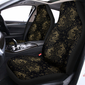 Chinese Koi Carp Pattern Print Universal Fit Car Seat Covers