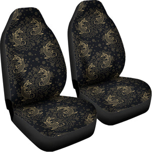 Chinese Koi Carp Pattern Print Universal Fit Car Seat Covers