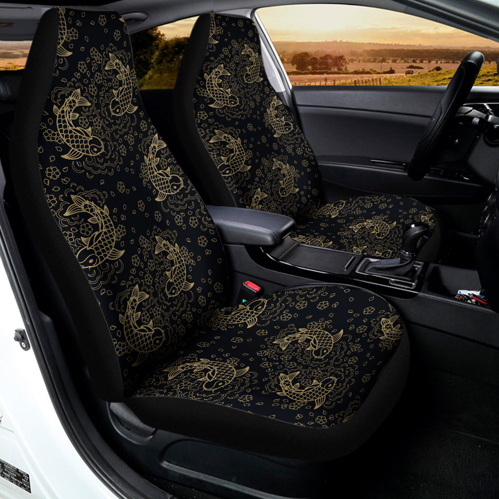 Chinese Koi Carp Pattern Print Universal Fit Car Seat Covers