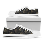 Chinese Koi Carp Pattern Print White Low Top Shoes