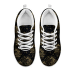 Chinese Koi Carp Pattern Print White Sneakers