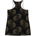 Chinese Koi Carp Pattern Print Women's Racerback Tank Top