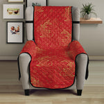 Chinese Koi Fish Pattern Print Armchair Protector