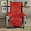 Chinese Koi Fish Pattern Print Armchair Protector