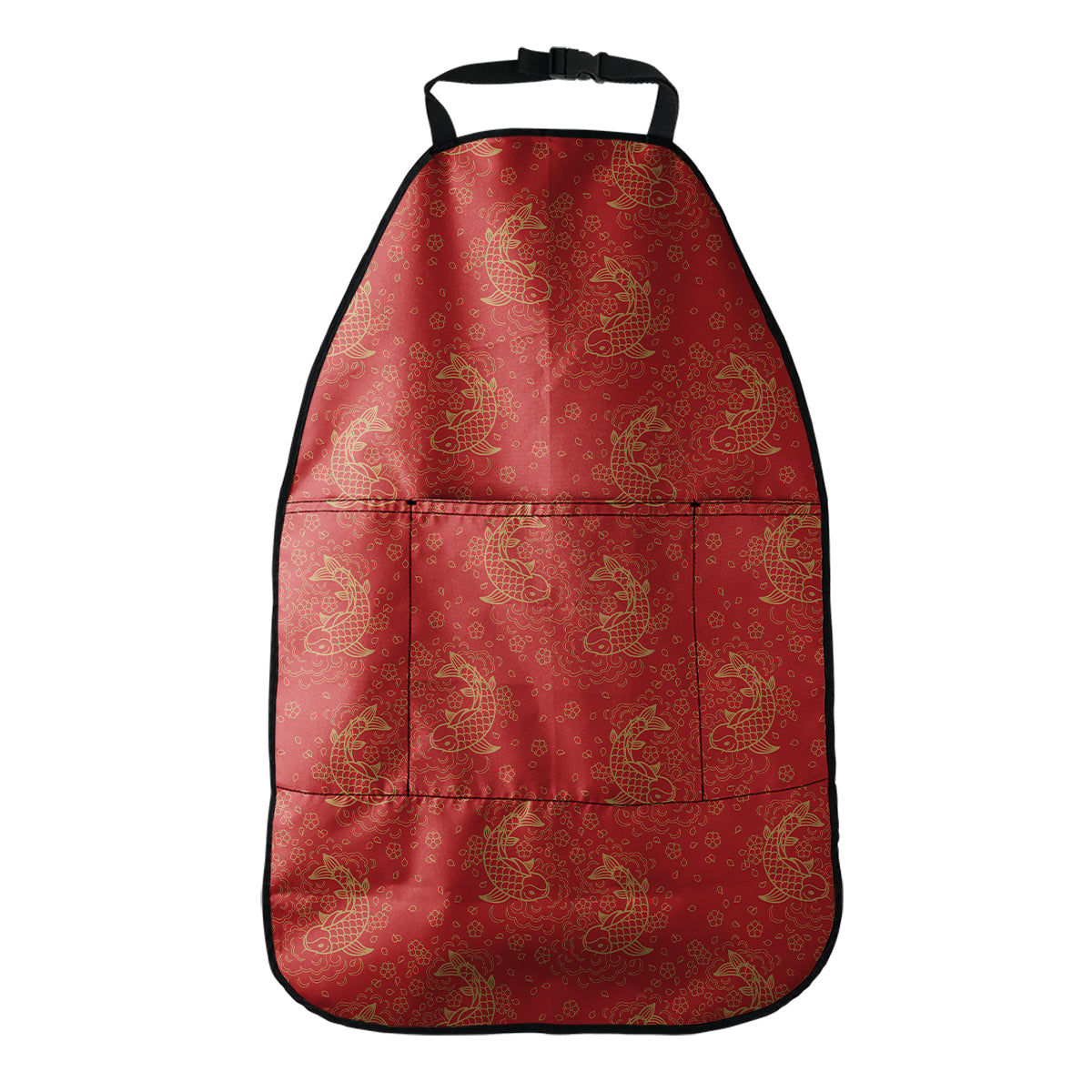Chinese Koi Fish Pattern Print Car Seat Organizers