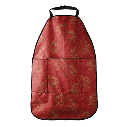 Chinese Koi Fish Pattern Print Car Seat Organizers