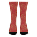 Chinese Koi Fish Pattern Print Crew Socks