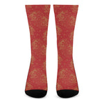 Chinese Koi Fish Pattern Print Crew Socks