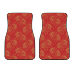 Chinese Koi Fish Pattern Print Front Car Floor Mats