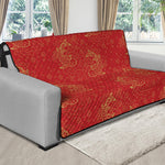 Chinese Koi Fish Pattern Print Futon Protector