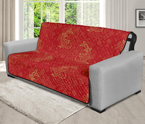 Chinese Koi Fish Pattern Print Futon Protector