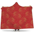 Chinese Koi Fish Pattern Print Hooded Blanket