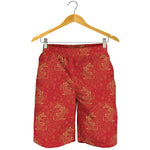 Chinese Koi Fish Pattern Print Men's Shorts