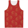 Chinese Koi Fish Pattern Print Men's Tank Top