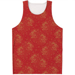 Chinese Koi Fish Pattern Print Men's Tank Top