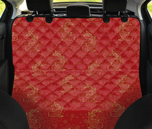 Chinese Koi Fish Pattern Print Pet Car Back Seat Cover