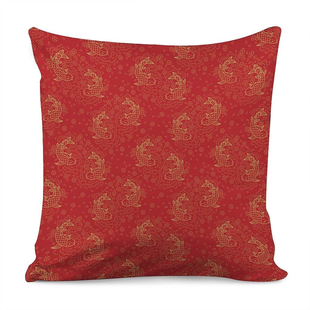 Chinese Koi Fish Pattern Print Pillow Cover