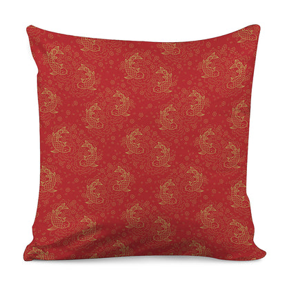 Chinese Koi Fish Pattern Print Pillow Cover
