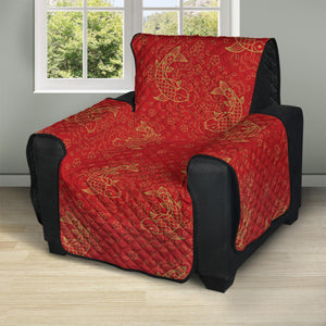 Chinese Koi Fish Pattern Print Recliner Protector