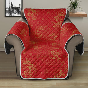 Chinese Koi Fish Pattern Print Recliner Protector