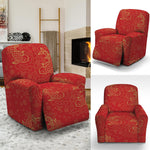 Chinese Koi Fish Pattern Print Recliner Slipcover