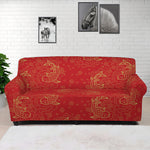 Chinese Koi Fish Pattern Print Sofa Cover