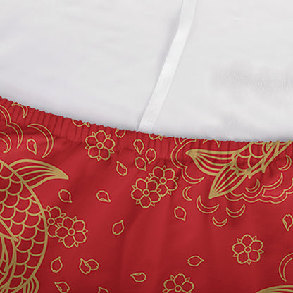 Chinese Koi Fish Pattern Print Sofa Cover