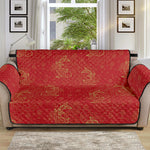 Chinese Koi Fish Pattern Print Sofa Protector