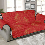 Chinese Koi Fish Pattern Print Sofa Protector