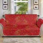 Chinese Koi Fish Pattern Print Sofa Protector