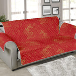 Chinese Koi Fish Pattern Print Sofa Protector