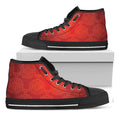 Chinese Lu Symbol Pattern Print Black High Top Sneakers