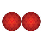 Chinese Lu Symbol Pattern Print Car Coasters