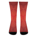 Chinese Lu Symbol Pattern Print Crew Socks