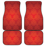 Chinese Lu Symbol Pattern Print Front and Back Car Floor Mats