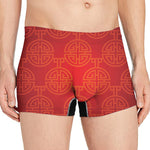 Chinese Lu Symbol Pattern Print Men's Boxer Briefs