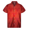 Chinese Lu Symbol Pattern Print Men's Short Sleeve Shirt