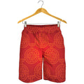 Chinese Lu Symbol Pattern Print Men's Shorts