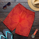 Chinese Lu Symbol Pattern Print Men's Shorts