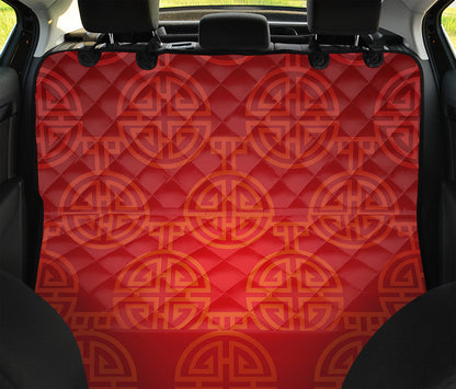 Chinese Lu Symbol Pattern Print Pet Car Back Seat Cover